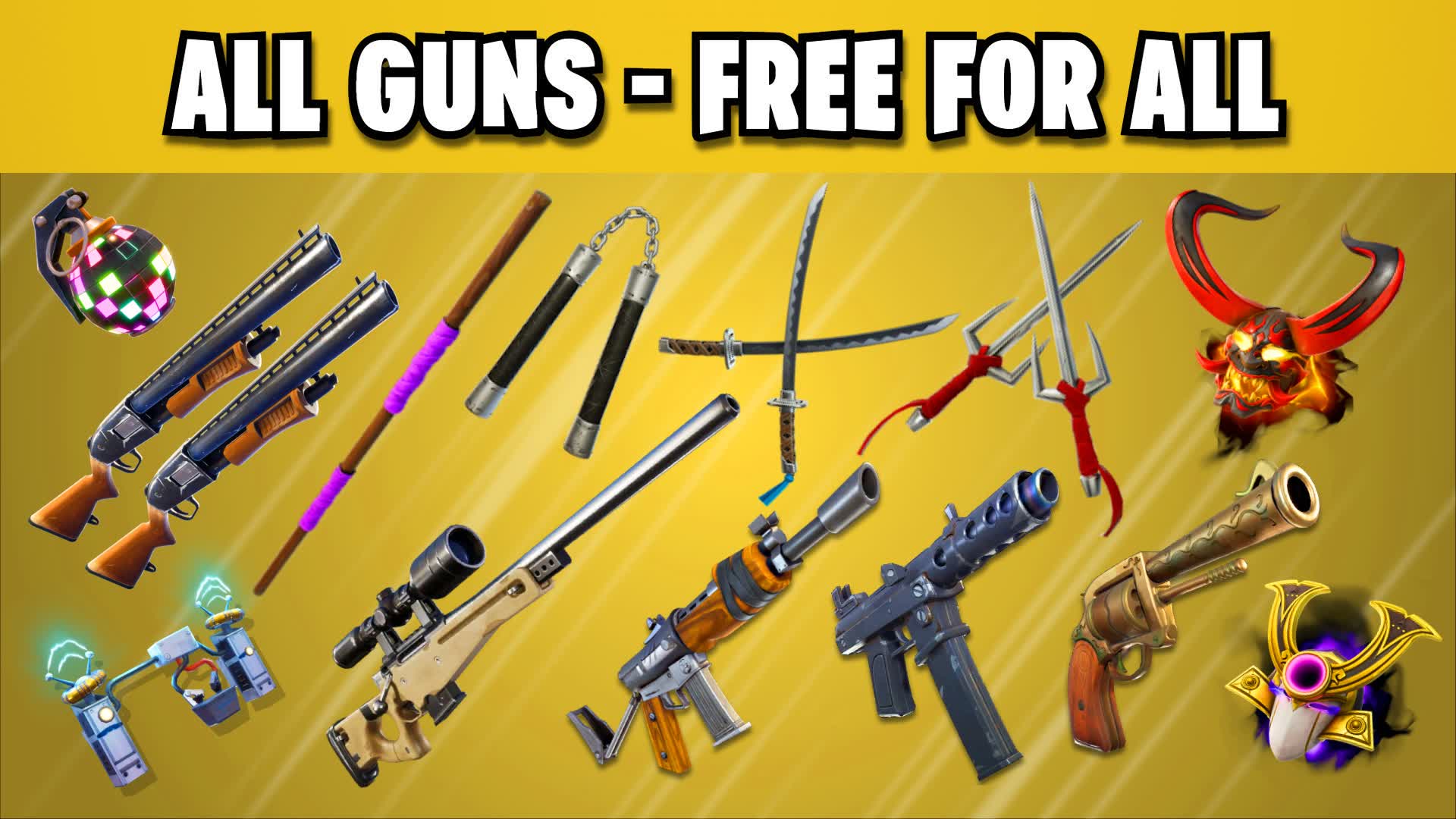 FREE FOR ALL- THE BEST GUNS β Fortnite Creative map