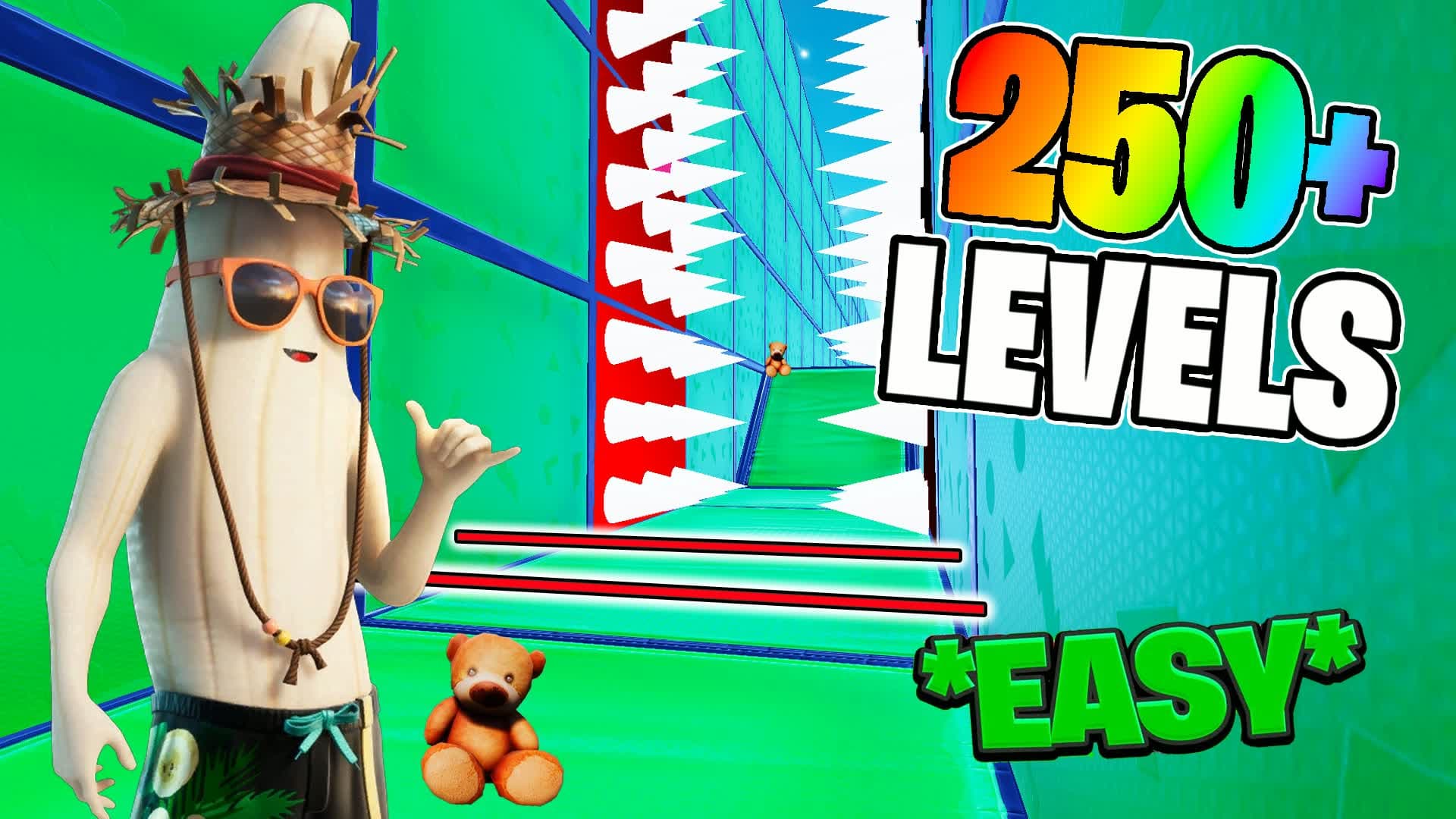 DEFAULT SUMMER DEATHRUN 250+ PARKOUR ⭐️ — Fortnite Creative map