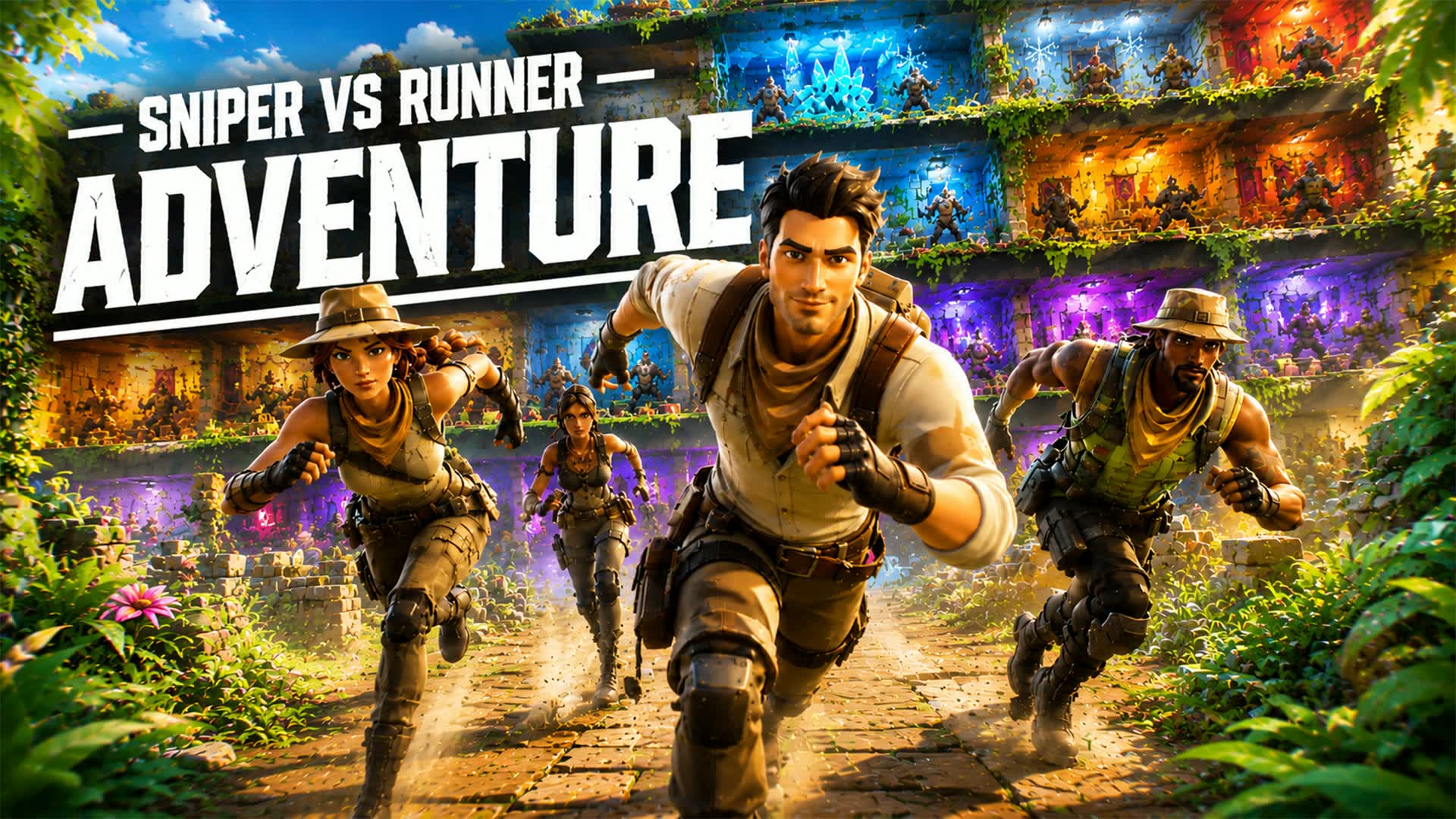SNIPER VS RUNNER - ADVENTURE β Fortnite Creative map