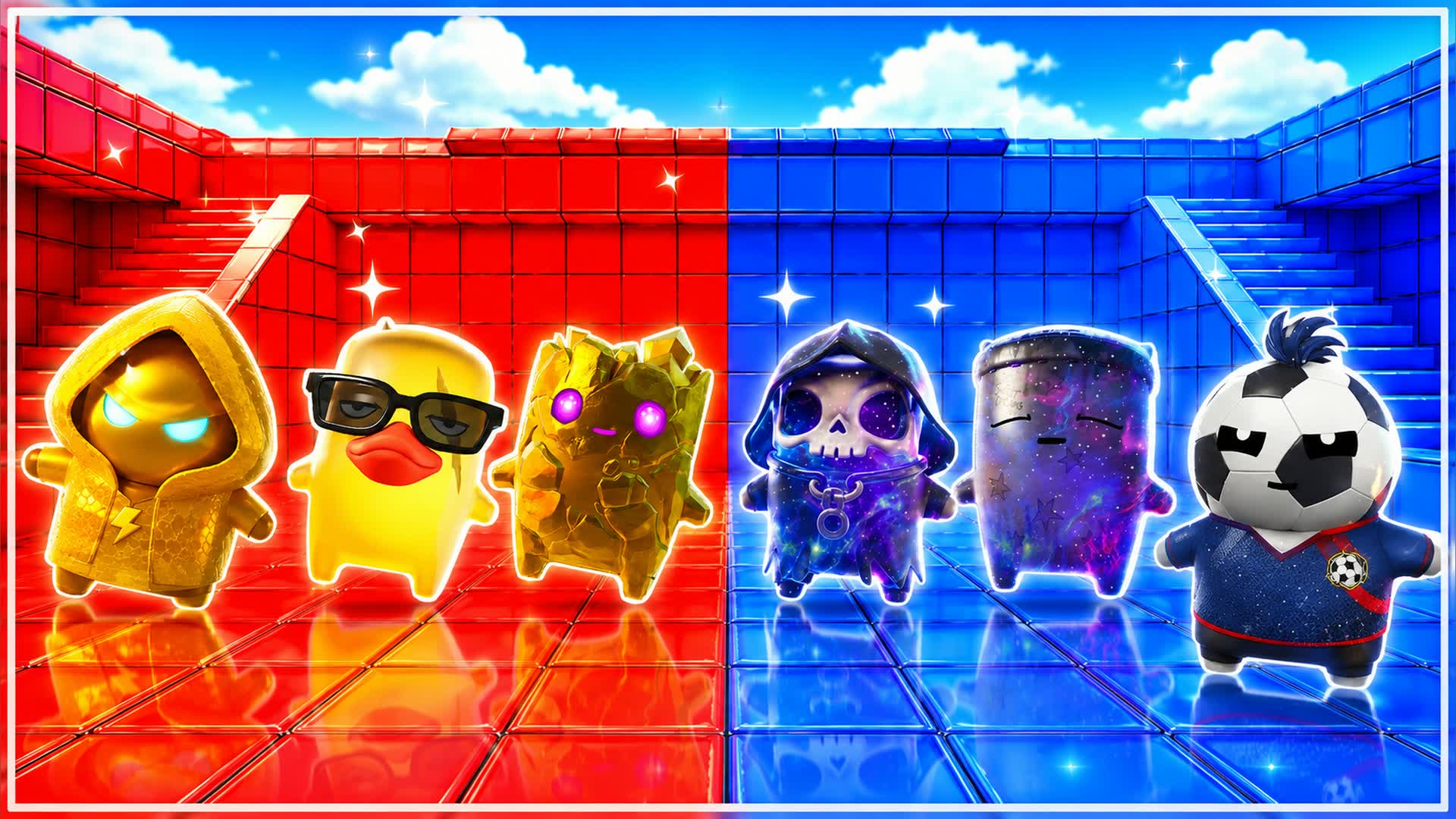 RED VS BLUE ATOMIC MAYHEM π΄π΅ β Fortnite Creative map