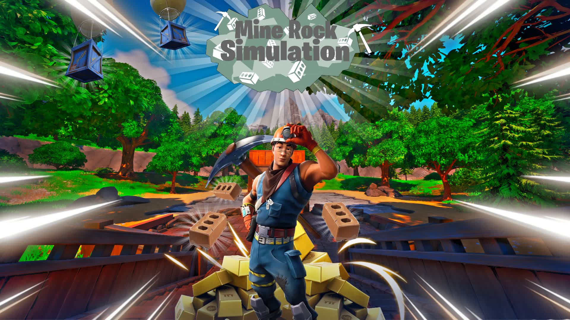 Mine Rock Simulation — Fortnite Creative map