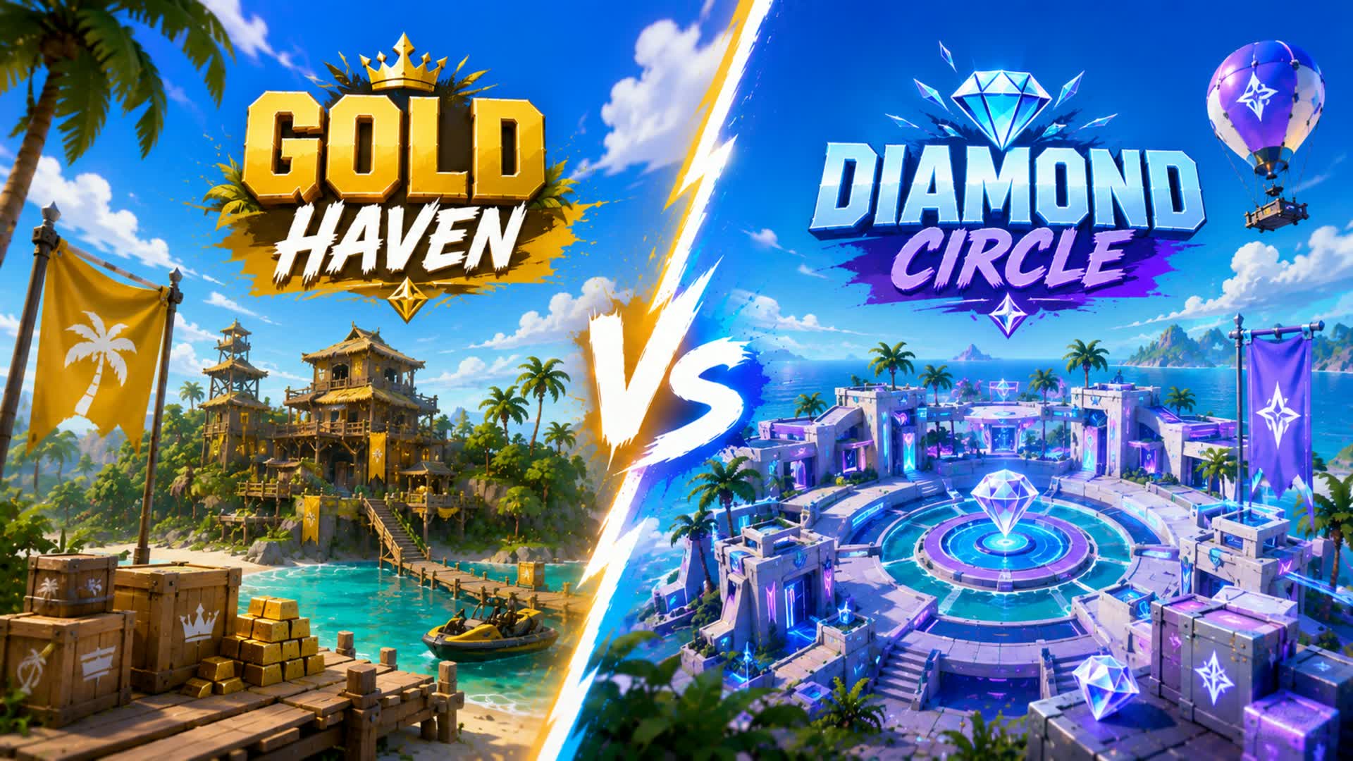 π GOLD HAVEN VS DIAMOND CIRCLE π β Fortnite Creative map
