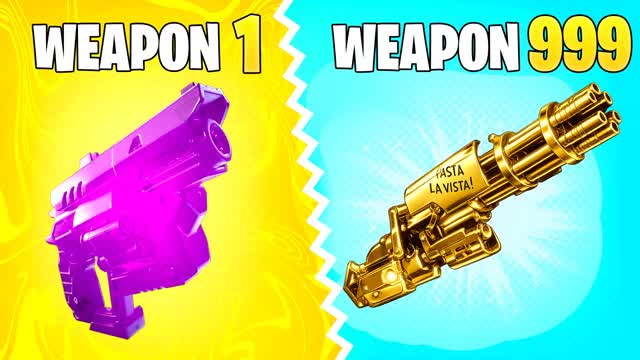 βοΈ GUN GAME A ONE SHOT π« β Fortnite Creative map