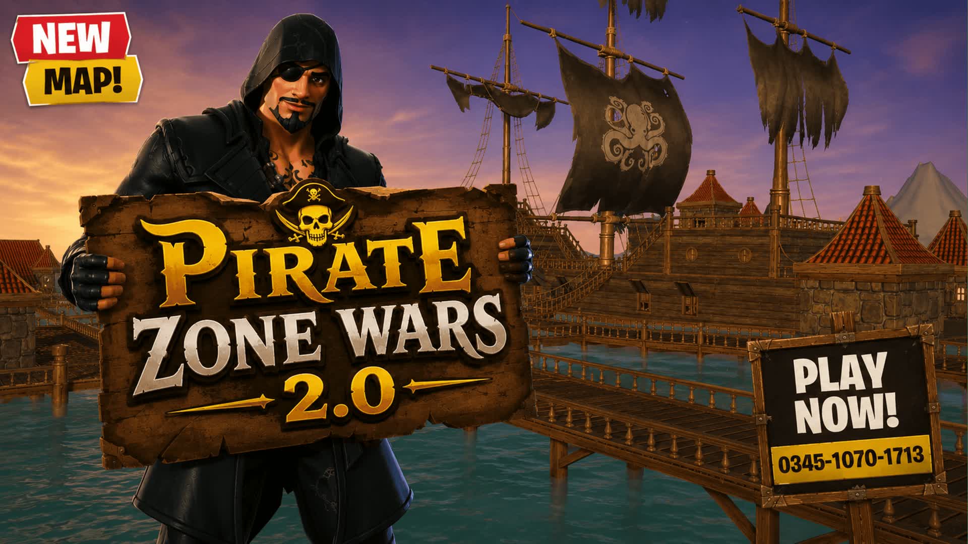 50 PLAYER PIRATE ZONE WARS 2.0 (FFA) — Fortnite Creative map