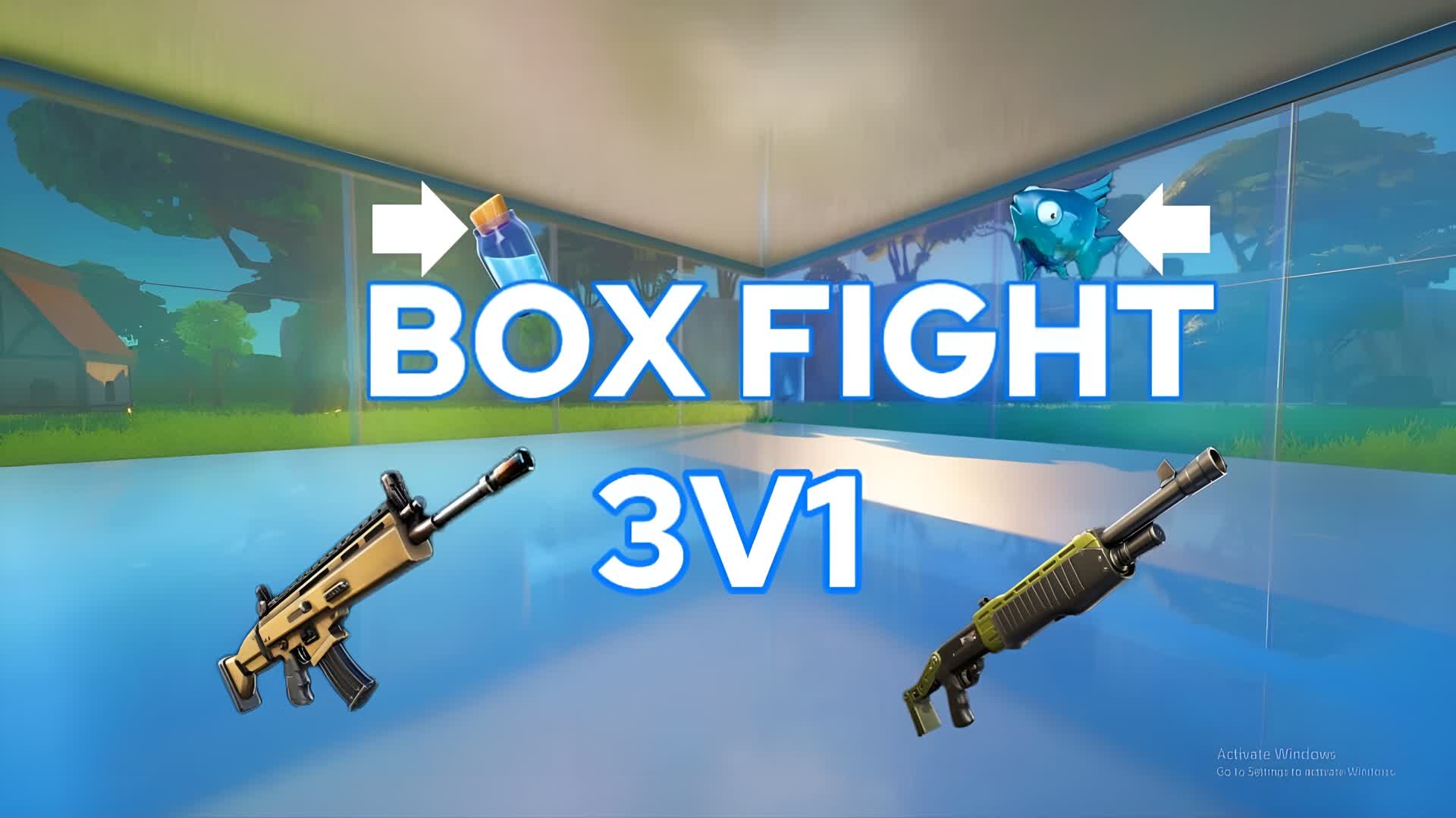 BOX FIGHT 3V1 — Fortnite Creative map
