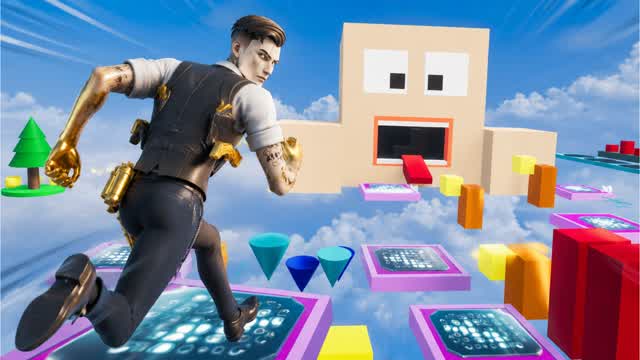 PARKOUR 50 LEVELS EASY — Fortnite Creative map