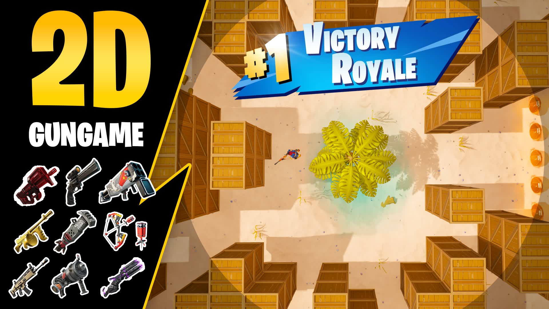 2D GUN GAME | ONE SHOT β Fortnite Creative map