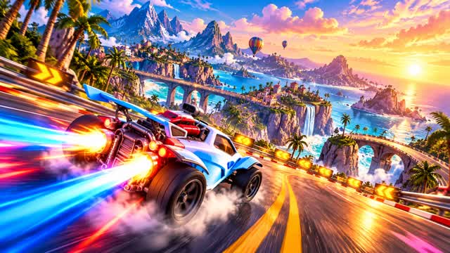 MEGA ROAD RACEποΈ β Fortnite Creative map