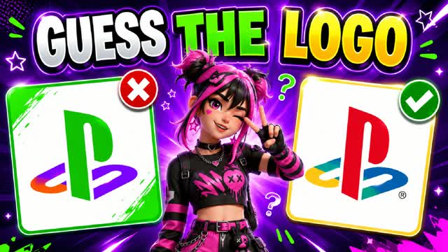 GUESS LOGO 🔎 PARKOUR OBBY — Fortnite Creative map