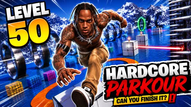 50 Levels Hardcore Parkour π New β Fortnite Creative map
