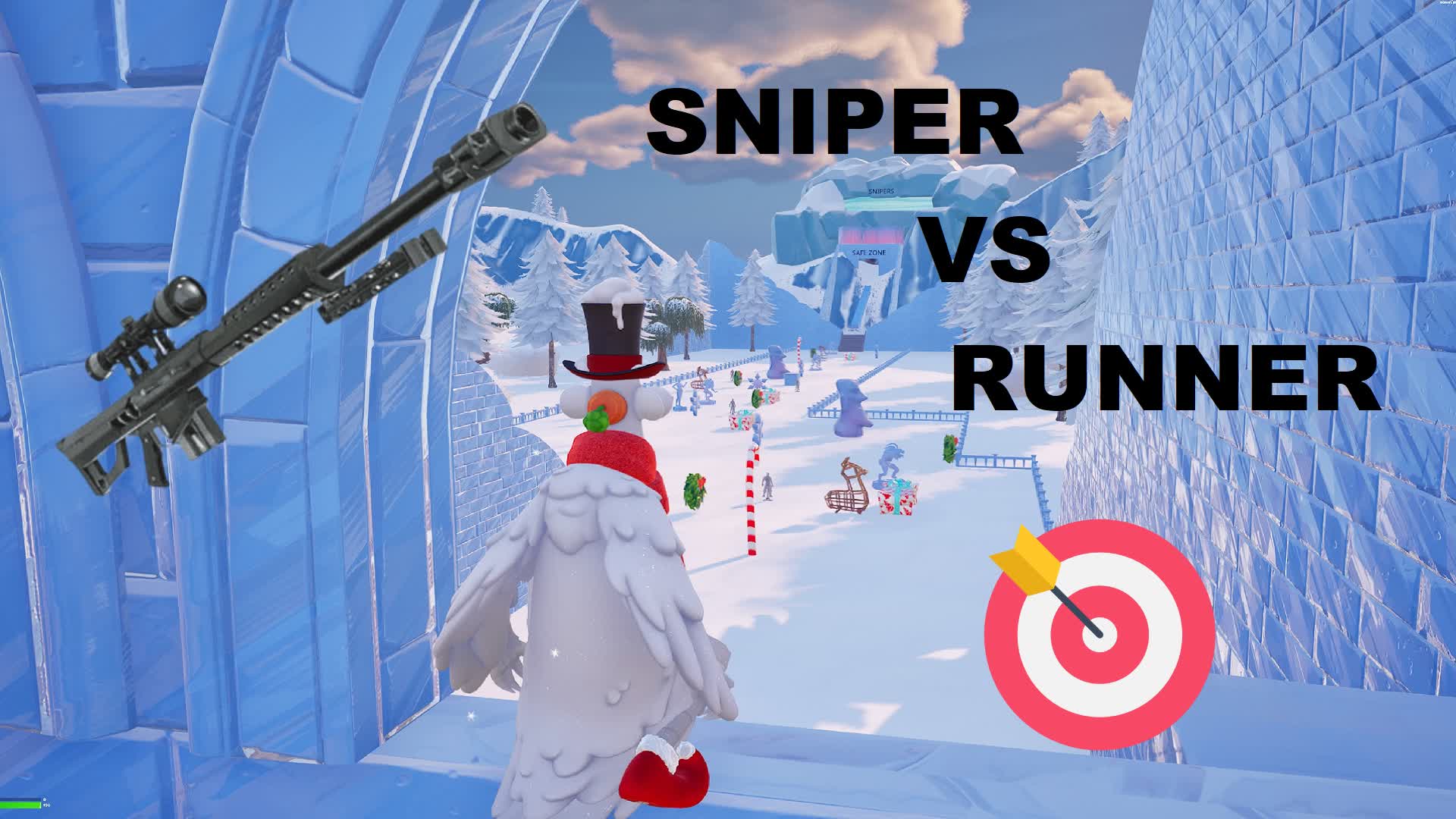 WINTER SNIPER VS RUNNER — Fortnite Creative map