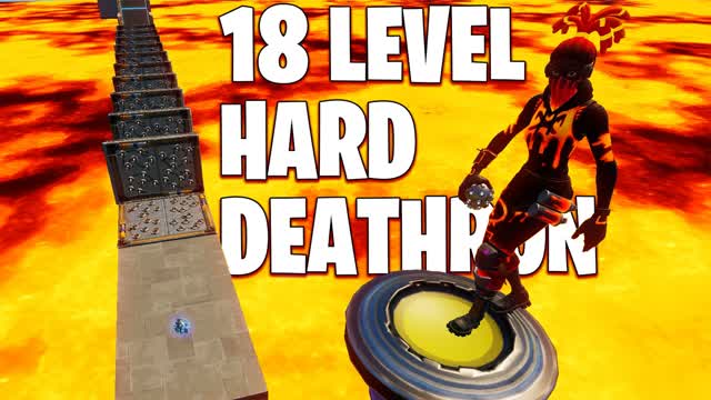 ⭐18 Level Hard Deathrun⭐ — Fortnite Creative map