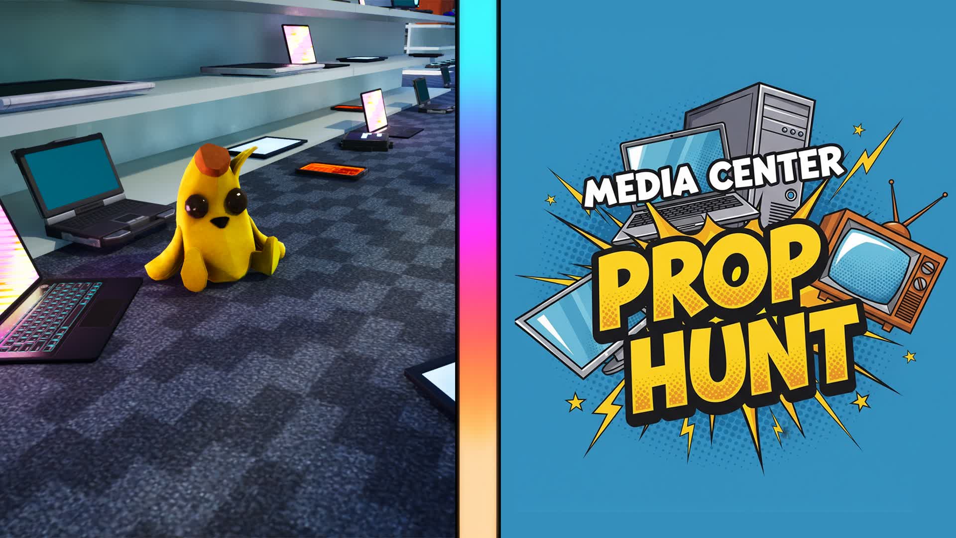 MEDIA CENTER PROP HUNT CACHE CACHE โ Fortnite Creative map