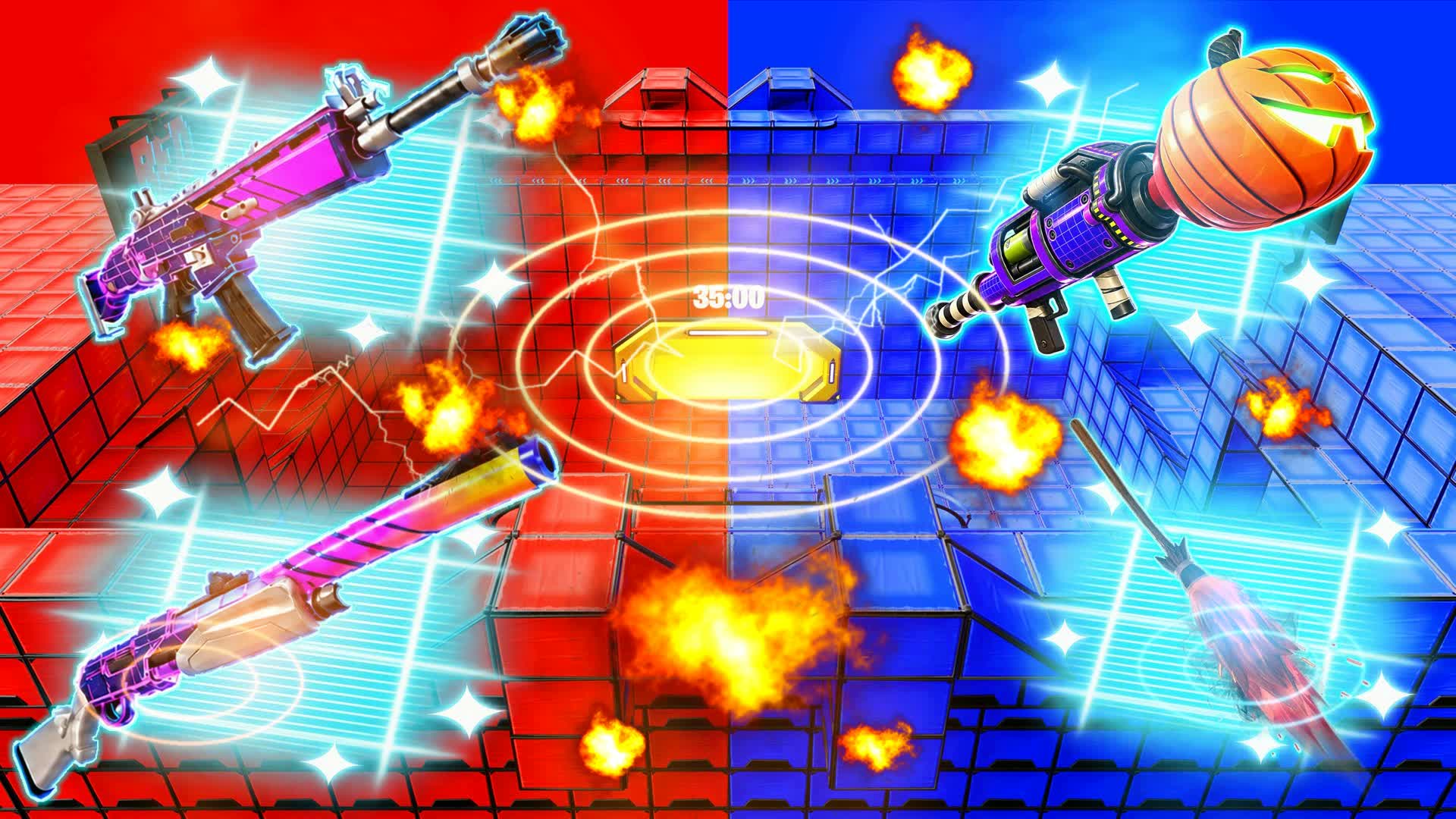 CHAOS RED VS BLUE RVB A — Fortnite Creative map