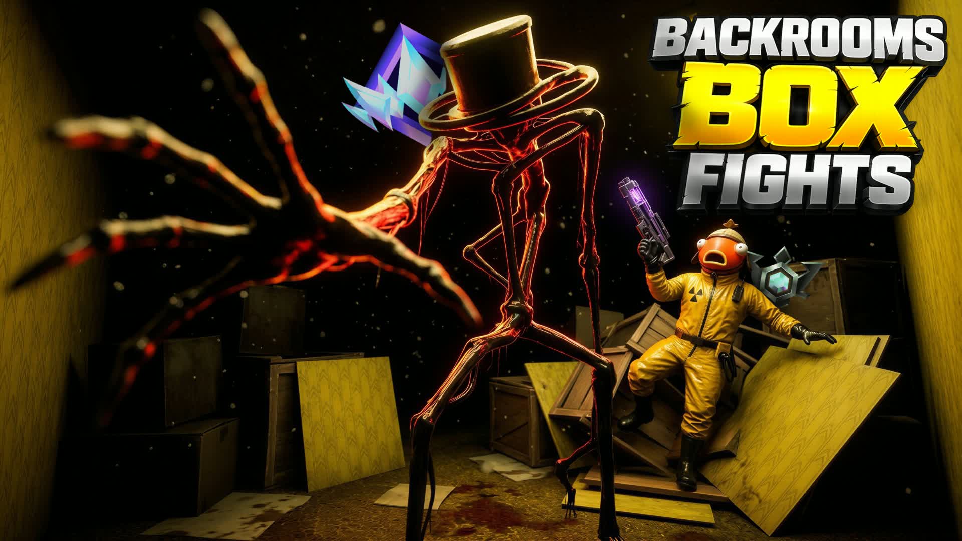BACKROOMS BOX FIGHTS β Fortnite Creative map