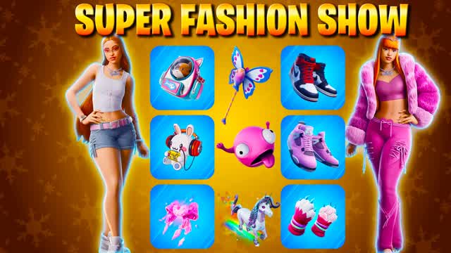 SUPER FASHION SHOW 🎀 DRESS TO IMPRESS — Fortnite Creative map