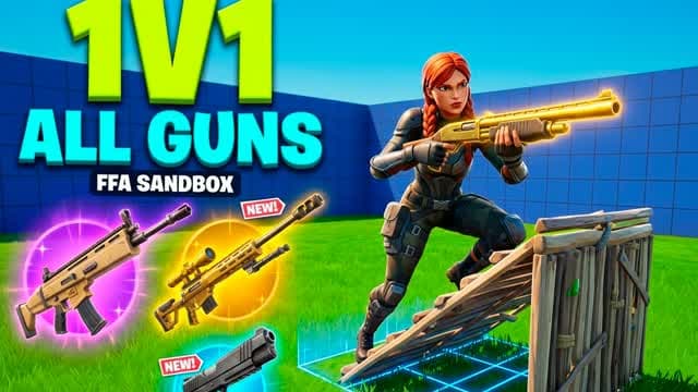 1V1 WITH ALL GUNS β Fortnite Creative map