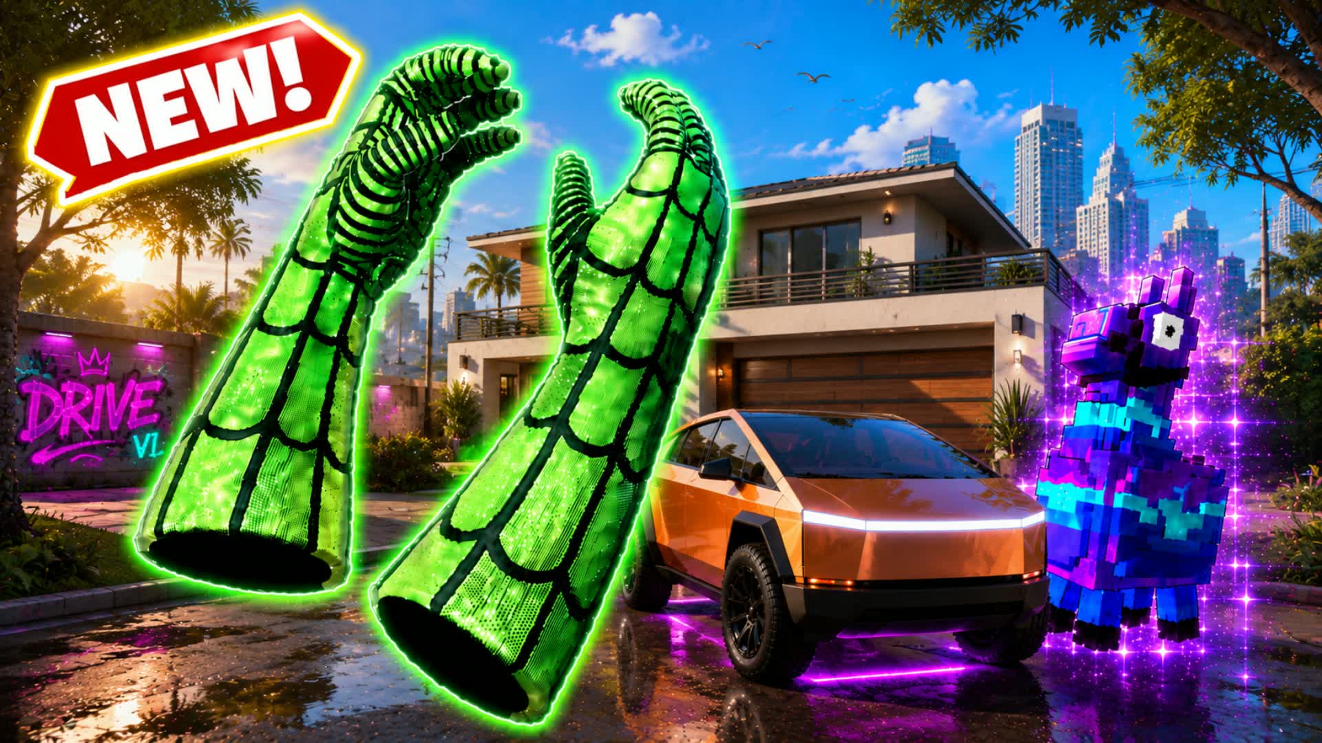 SPIDER GRAND DRIVE AUTO VI**!!* — Fortnite Creative map
