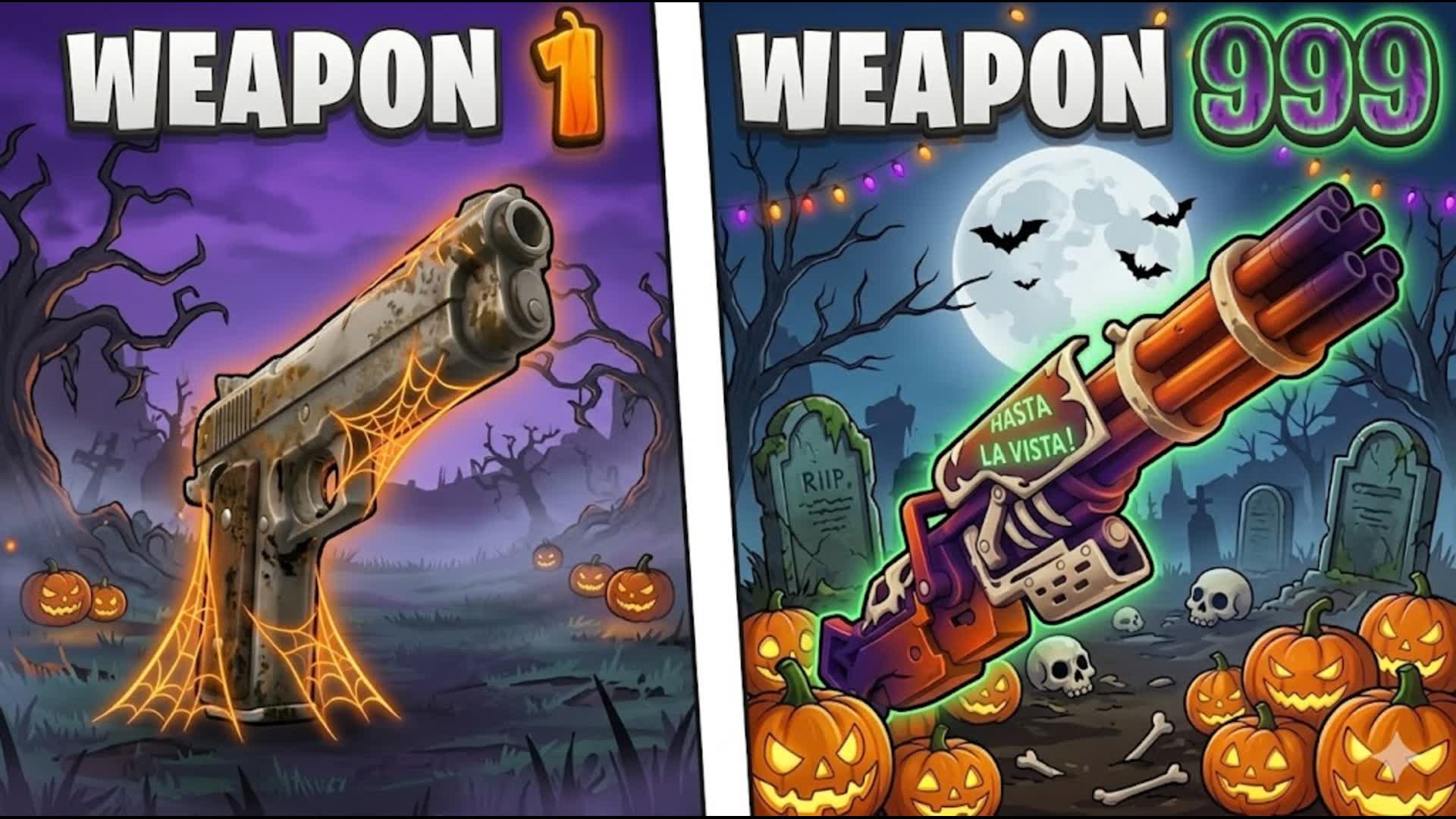 π HALLOWEEN ONE SHOT π― GUN GAME π« β Fortnite Creative map