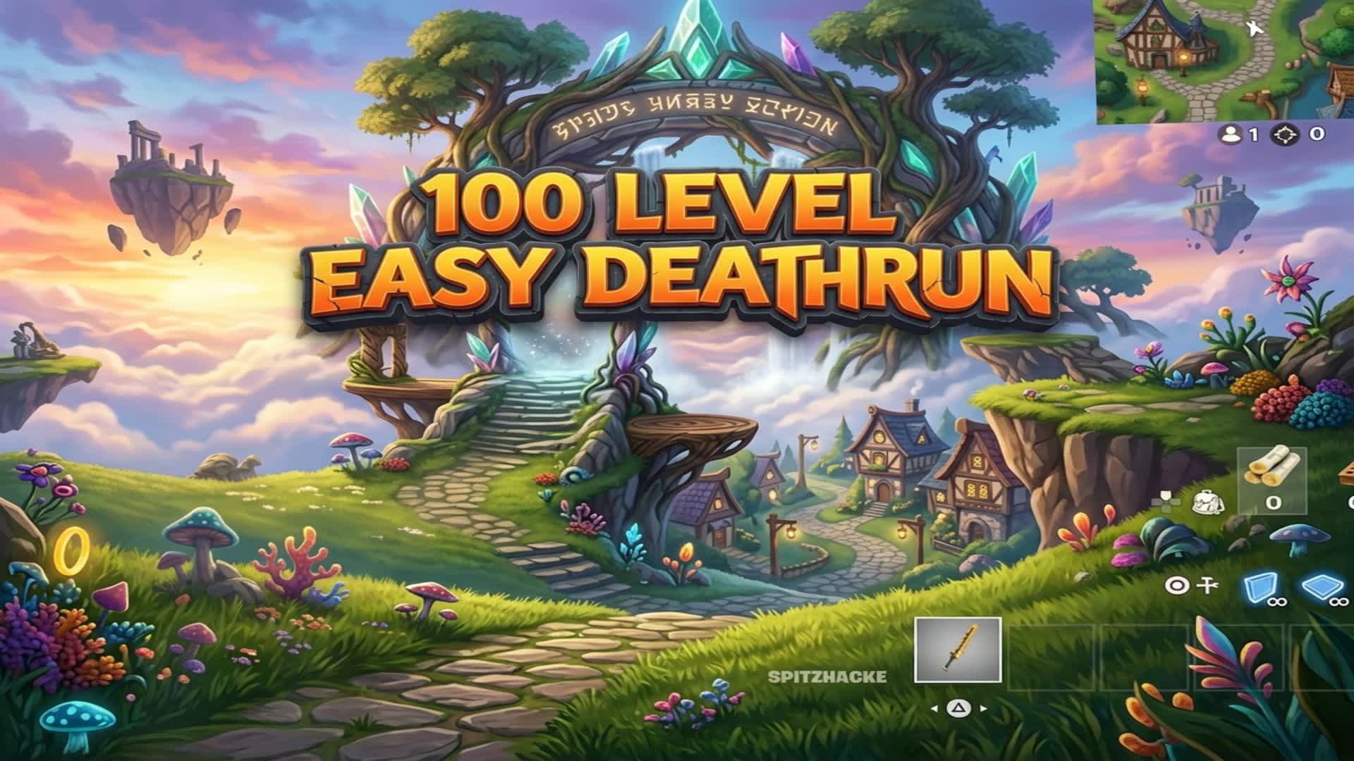 100 LEVEL EASY DEATHRUN 2026 β Fortnite Creative map