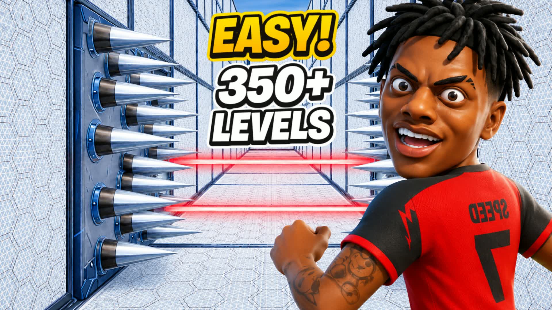 🌟CUSTOM SPEED PARKOUR 350 EASY LEVELS — Fortnite Creative map