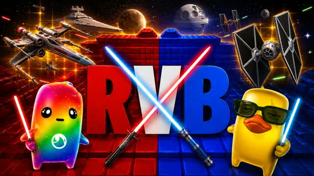 Red vs Blue🔴🔵 Lightsaber Mayhem⚔️ — Fortnite Creative map