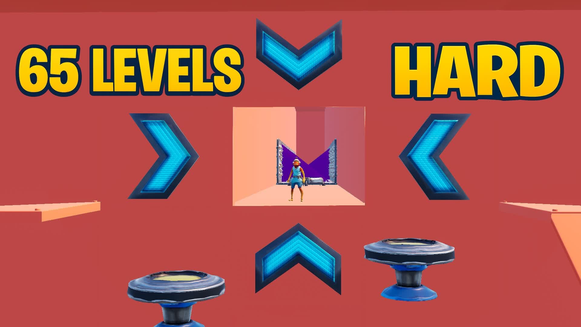 65 Level Hard Deathrun — Fortnite Creative map