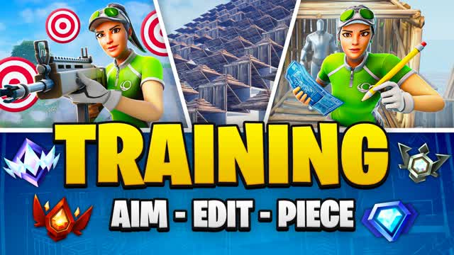 WANTED TRAINING๐ฏ AIM EDIT PIECE 1V1 โ Fortnite Creative map