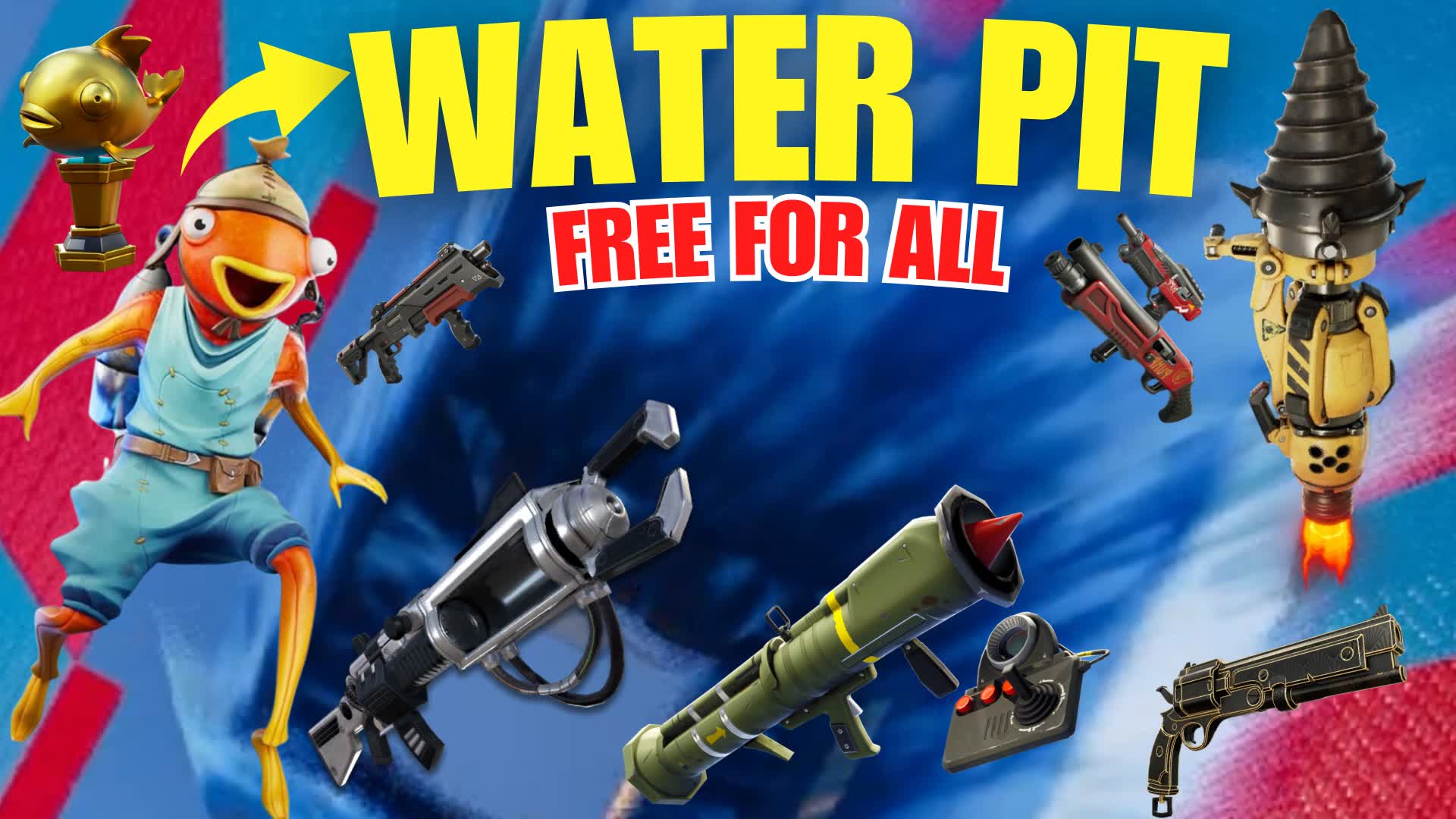 WATER PIT-FREE FOR ALL — Fortnite Creative map