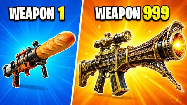 🗼 EIFFEL TOWER ONE SHOT GUN GAME 🥖💥 — Fortnite Creative map