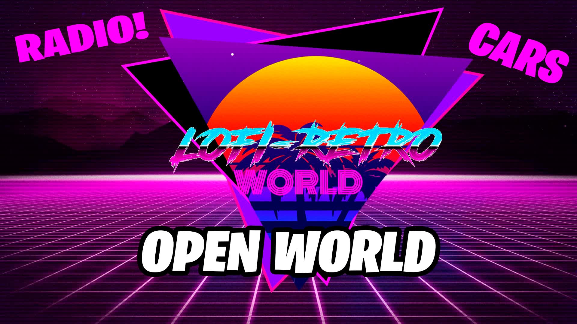 🎧LOFI Retrowave OPEN WORLD🎧 — Fortnite Creative map