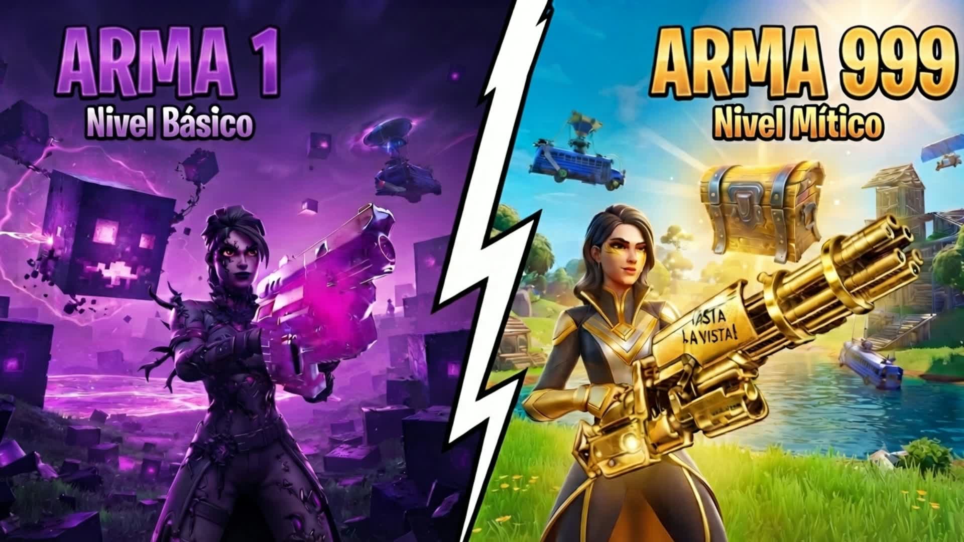 gun game super mega one shot — Fortnite Creative map