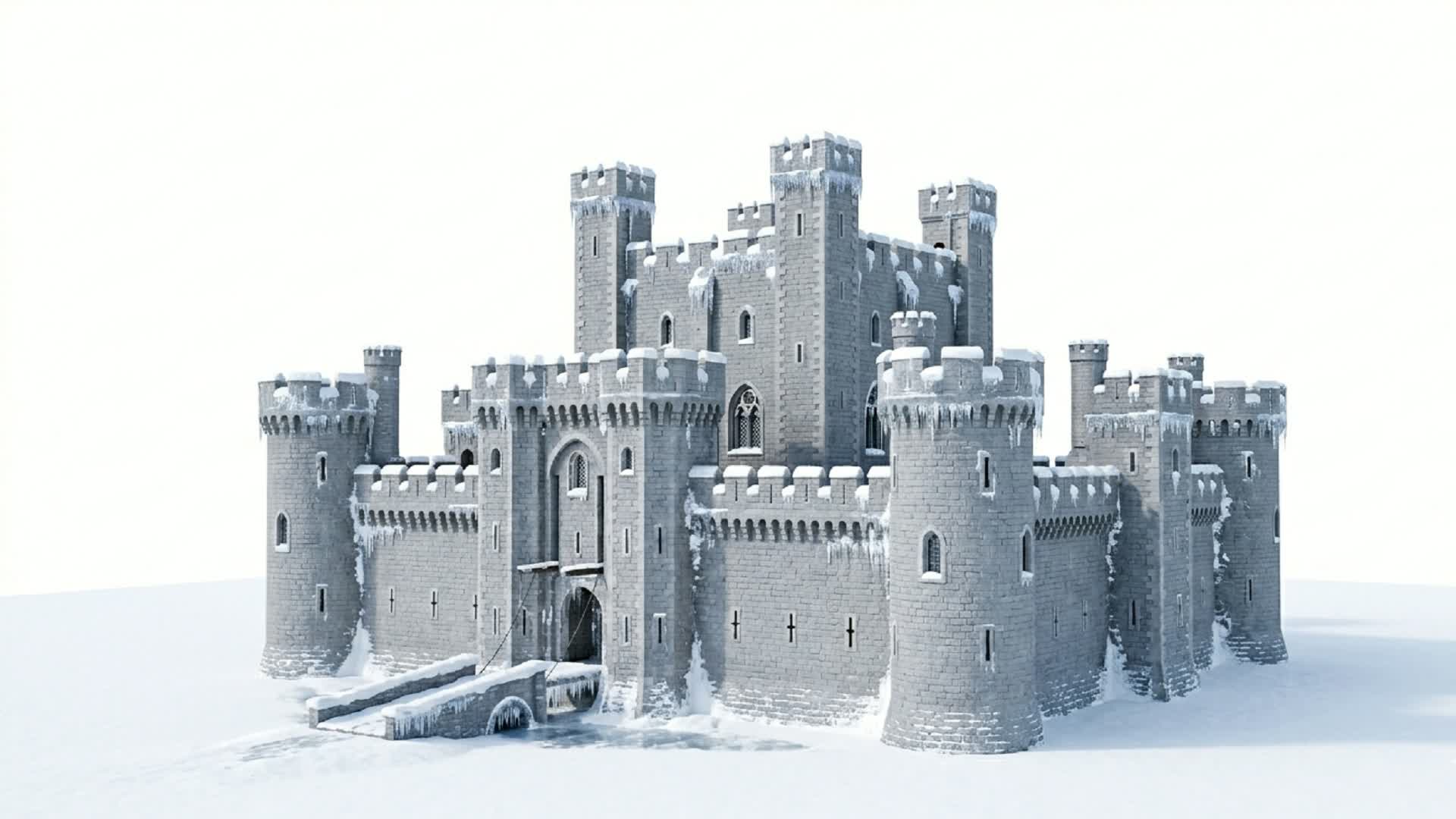 Um castelo de gelo no meio do nada — Fortnite Creative map