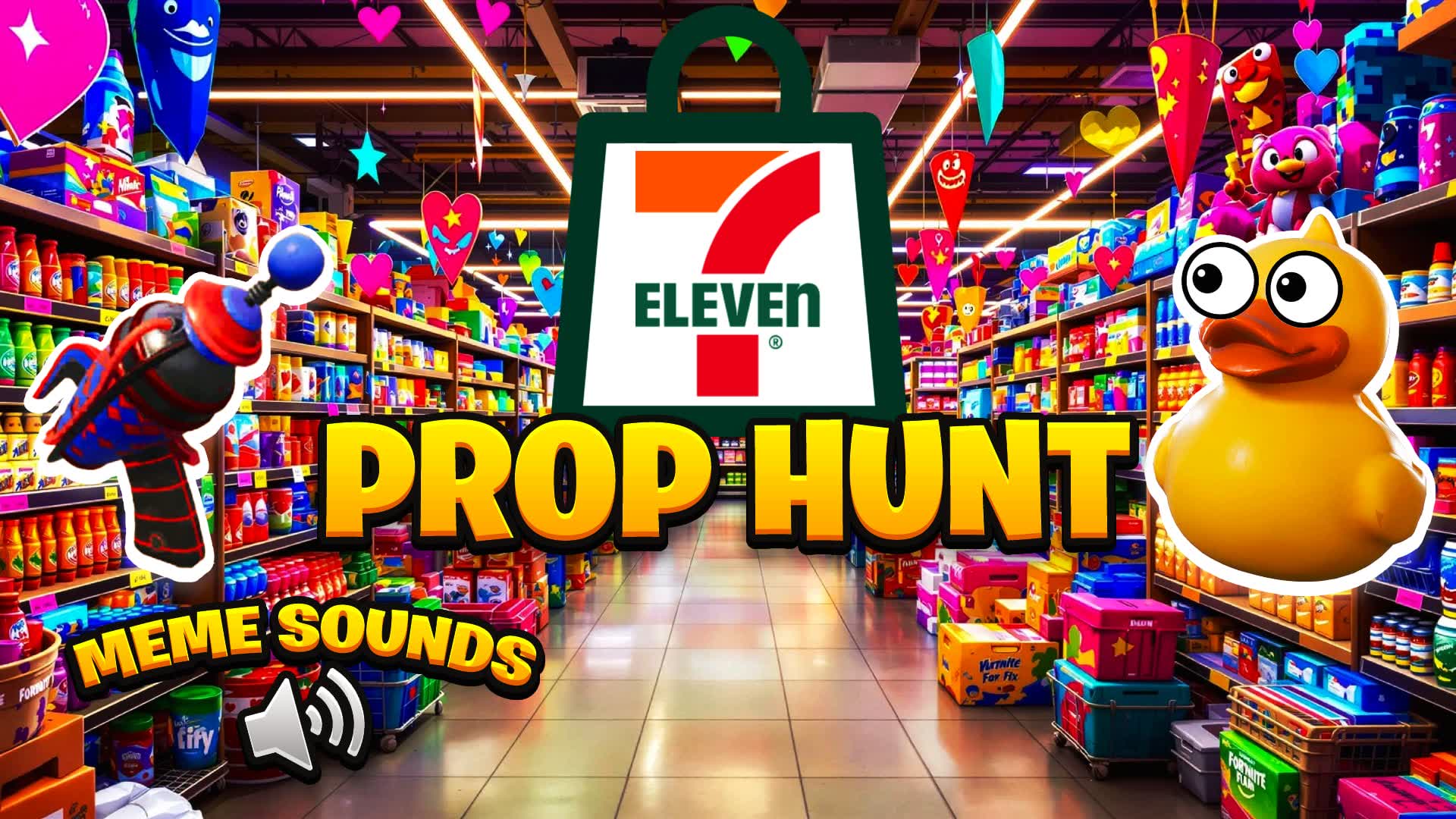 🛒7-ELEVEN PROP HUNT 👀MARKET — Fortnite Creative map