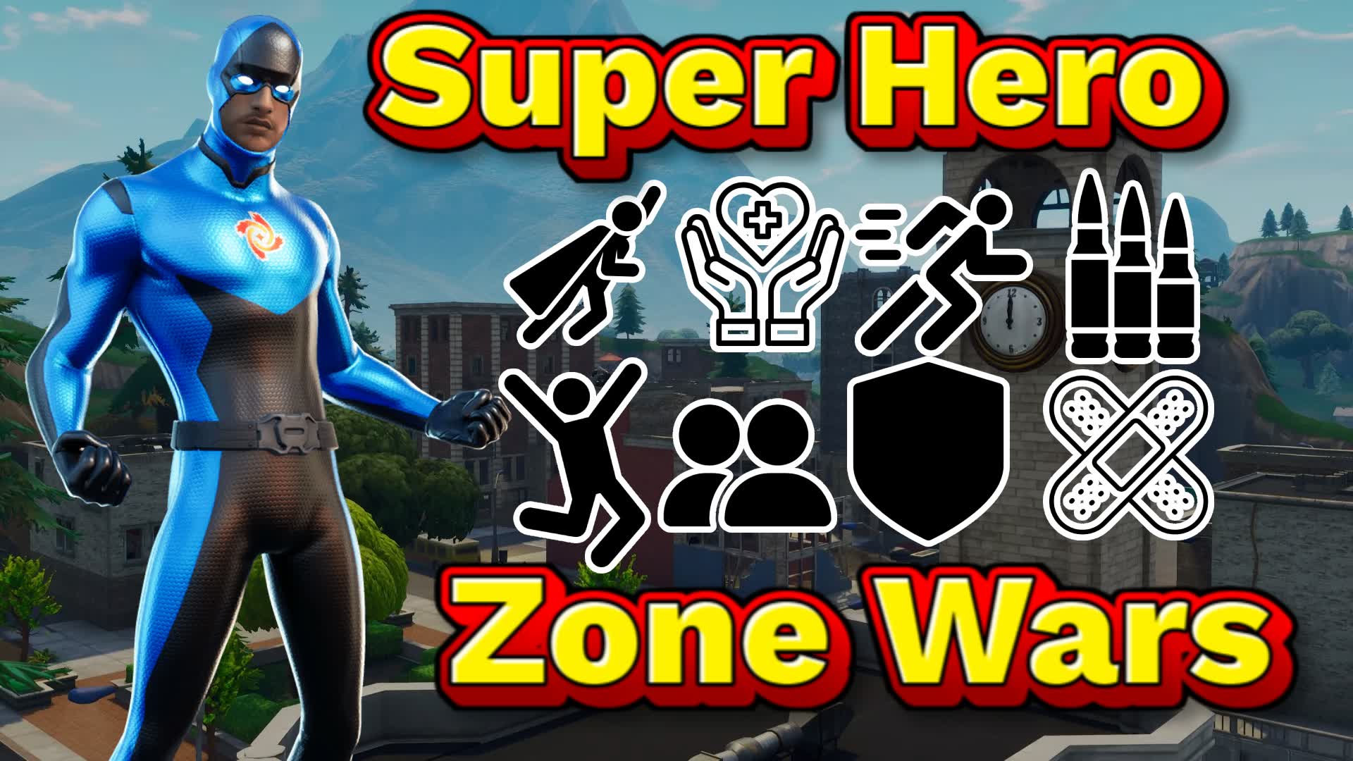 🦸♂️Hero's Zone Wars — Fortnite Creative map