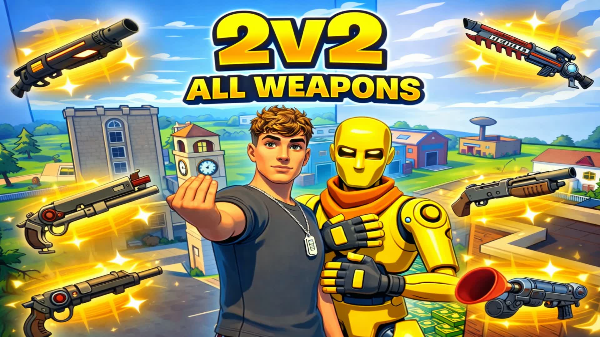 2V2 ALL WEAPONS — Fortnite Creative map