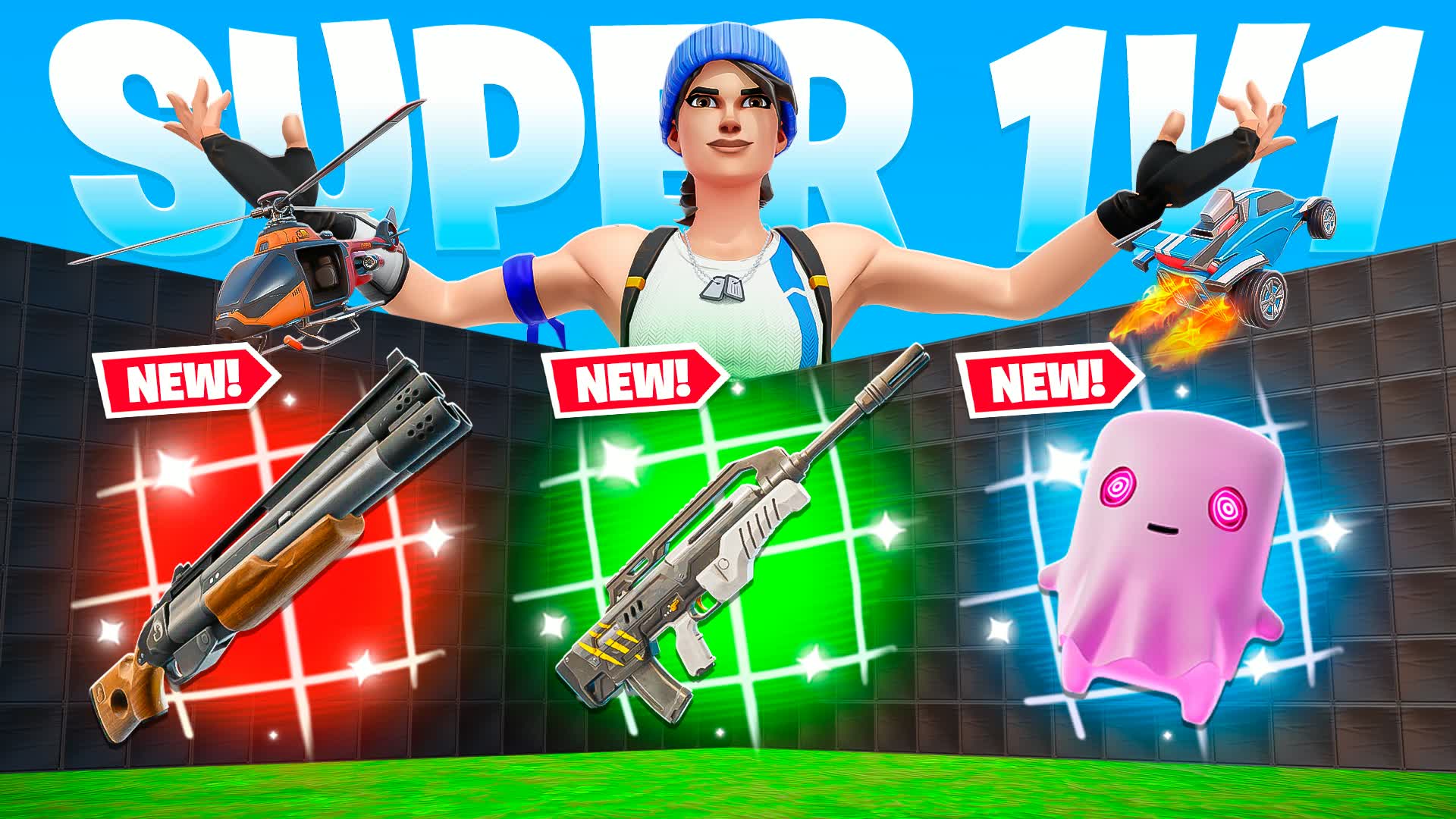 SUPER 1V1 - JELTY - FREE FOR ALL — Fortnite Creative map