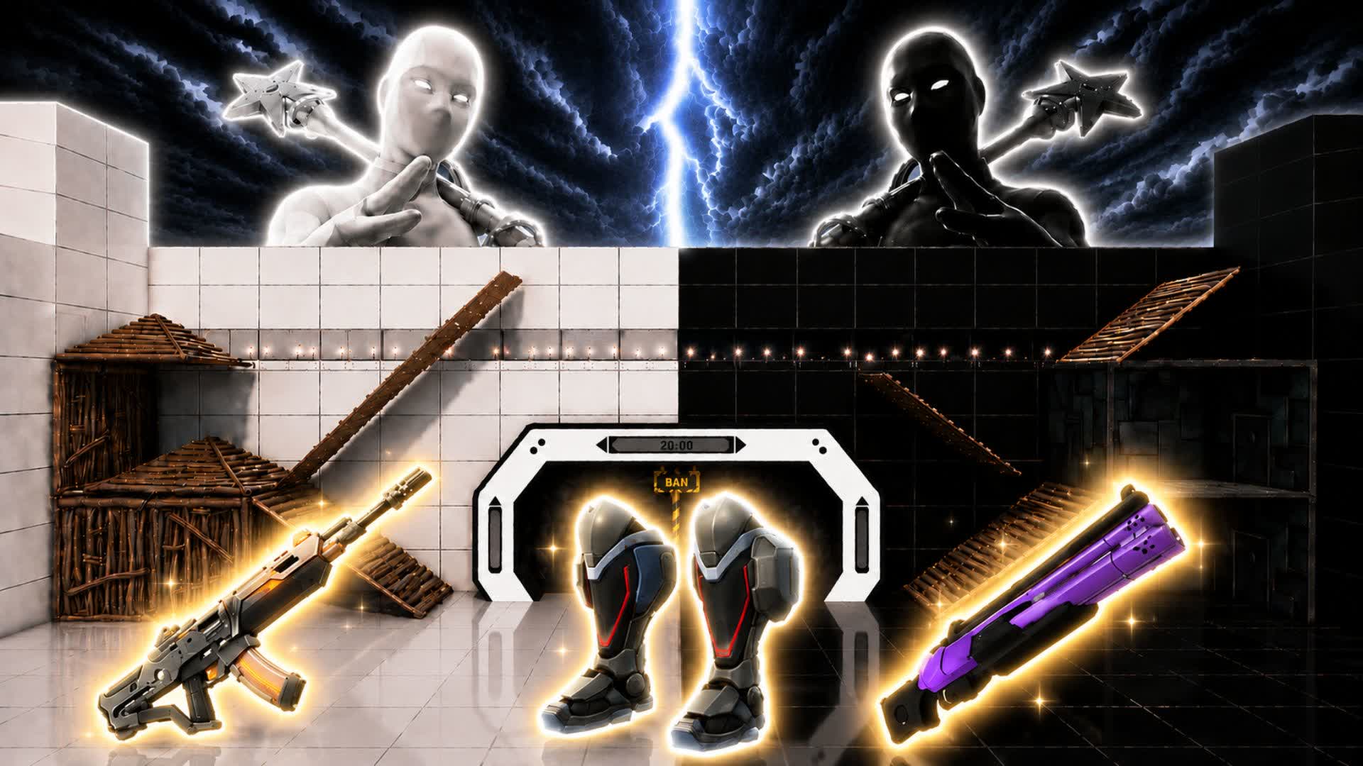 NEW -⚫ BLACK X WHITE⚪ — Fortnite Creative map