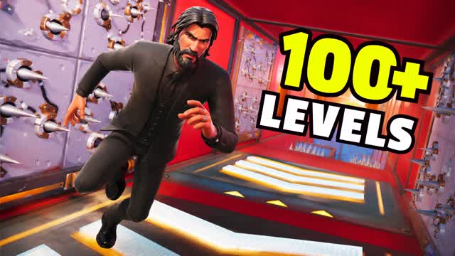👑 UNBEATABLE 100 Level Default Deathrun — Fortnite Creative map