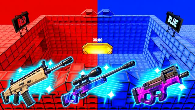 CRAZY RED VS BLUE INSANE π΄π΅ β Fortnite Creative map