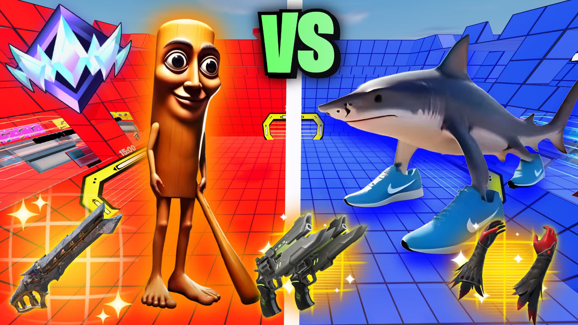 BRAINROT RED VS BLUE β Fortnite Creative map