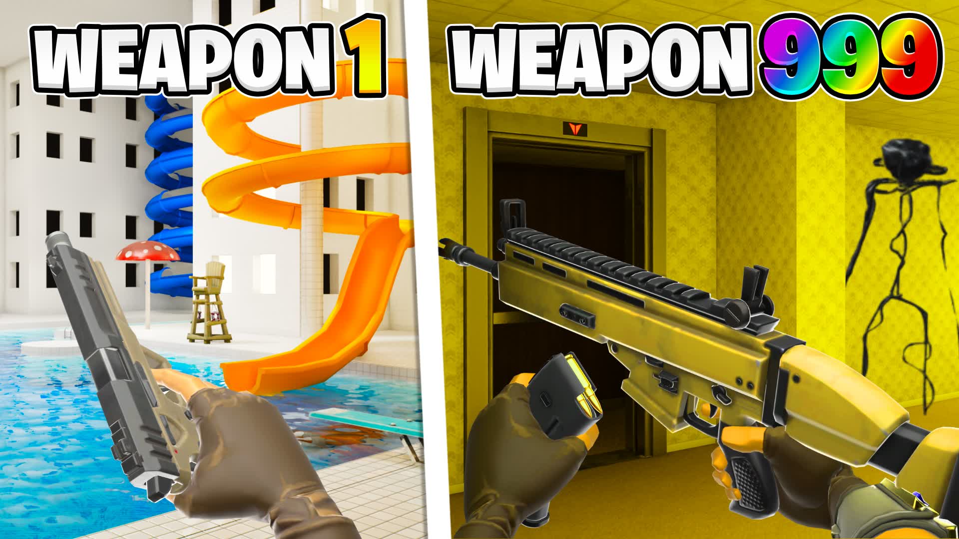BACKROOMS GUN GAME β Fortnite Creative map