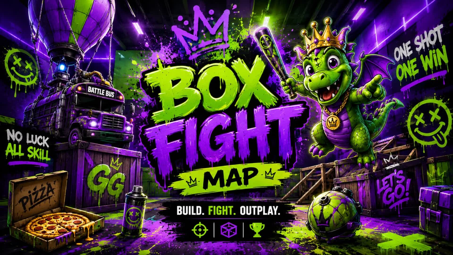 Battle Bus Box Fights — Fortnite Creative map