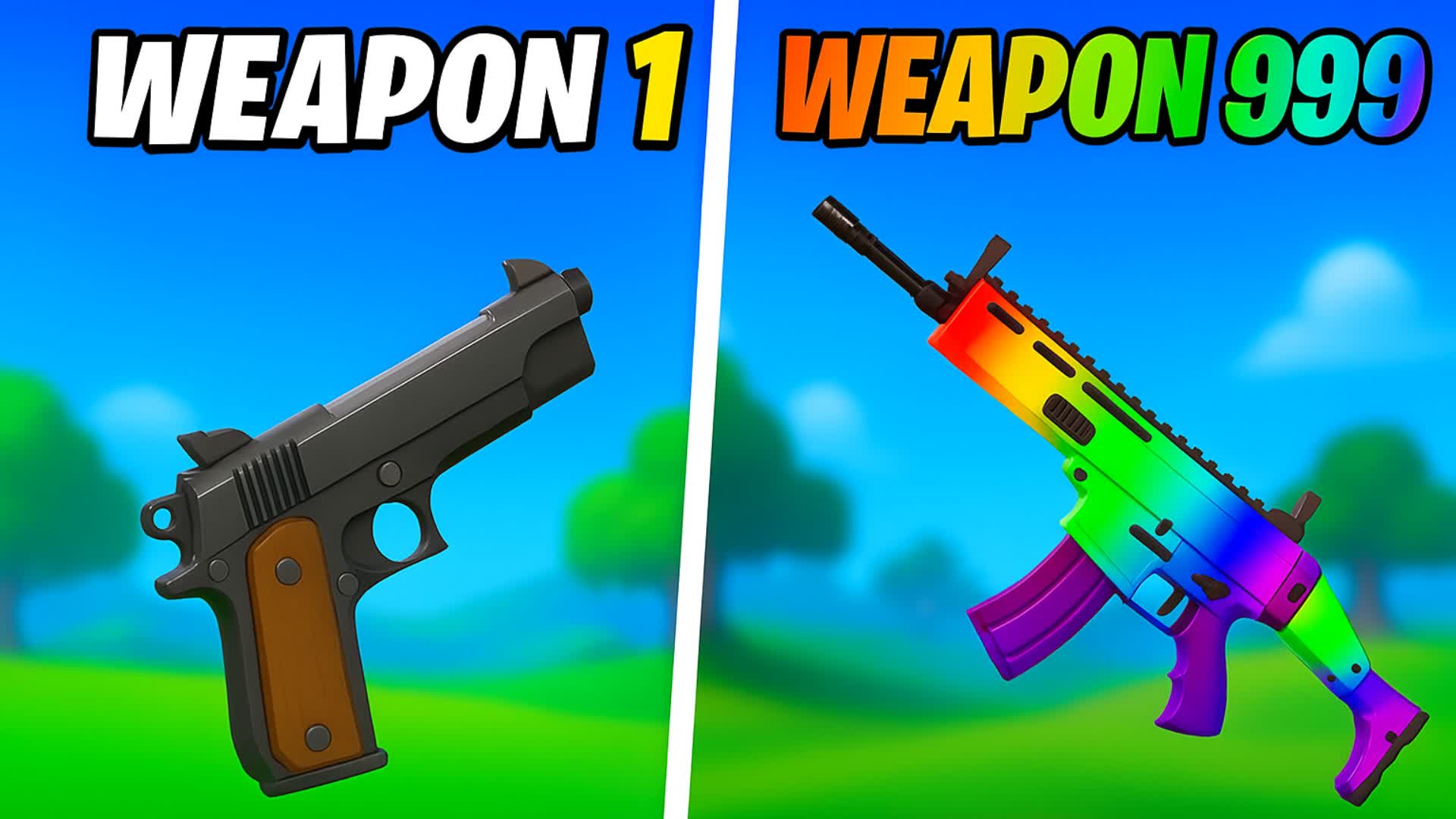 ALL WEAPONS GUN GAME β Fortnite Creative map