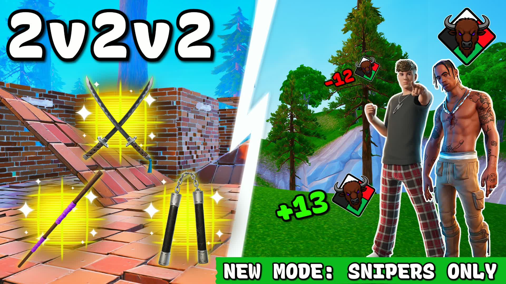 Nyati TMNT Zone Wars 2v2v2 π β Fortnite Creative map