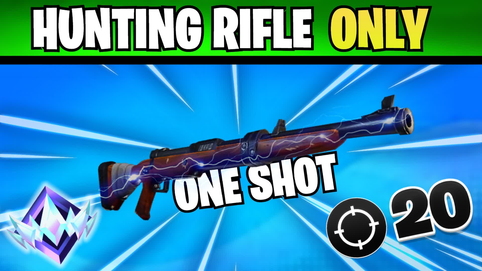 Hunting Rifle🎯One Shot — Fortnite Creative map