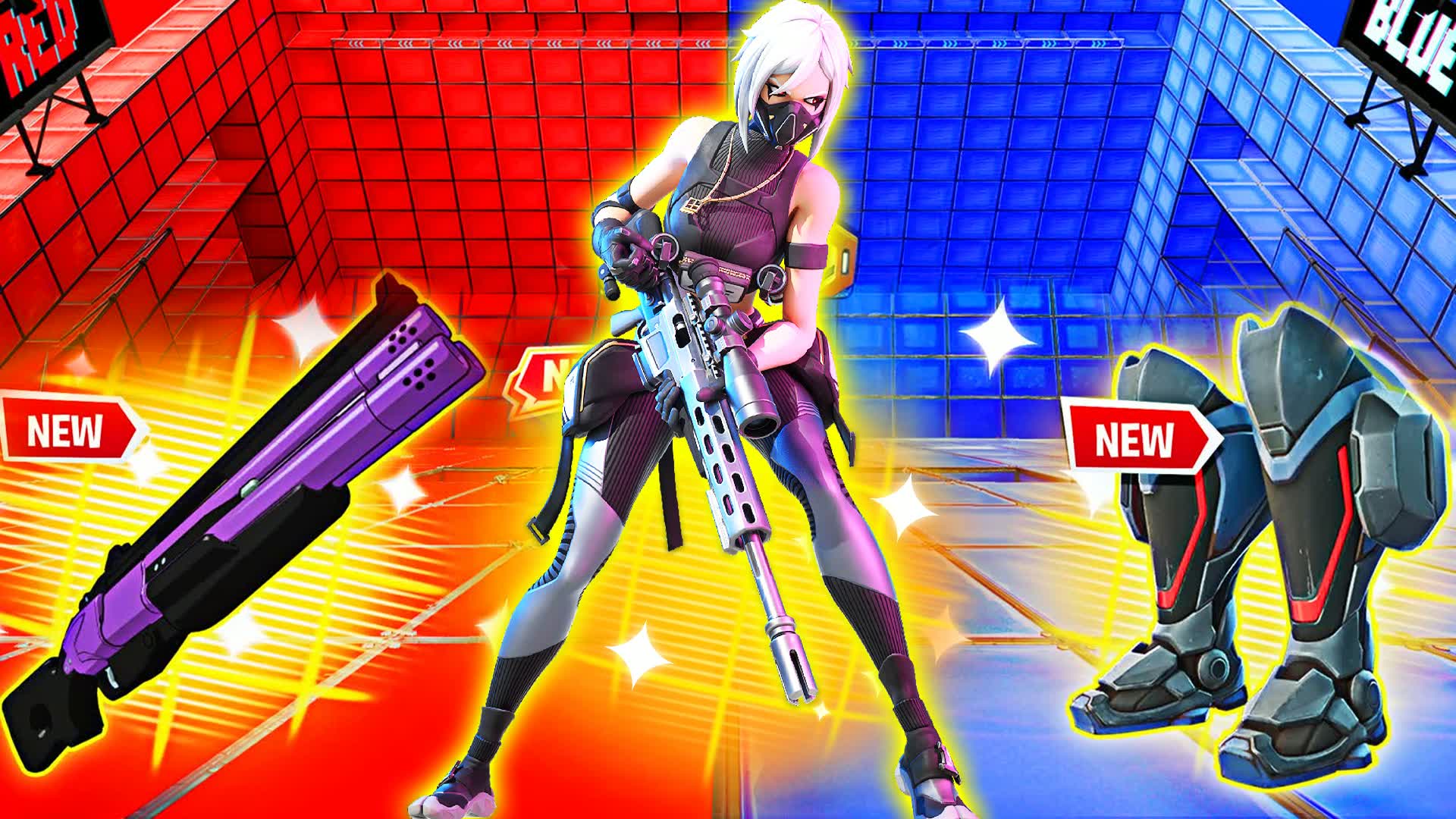 CRAZY SUMMER RED VS BLUE 🔴RVB🔵 — Fortnite Creative map