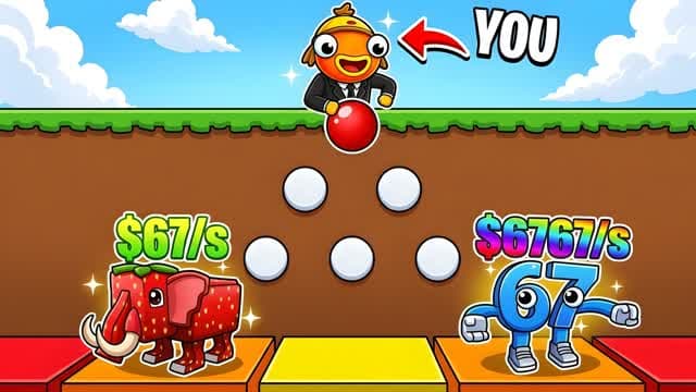Drop Balls For Brainrots — Fortnite Creative map
