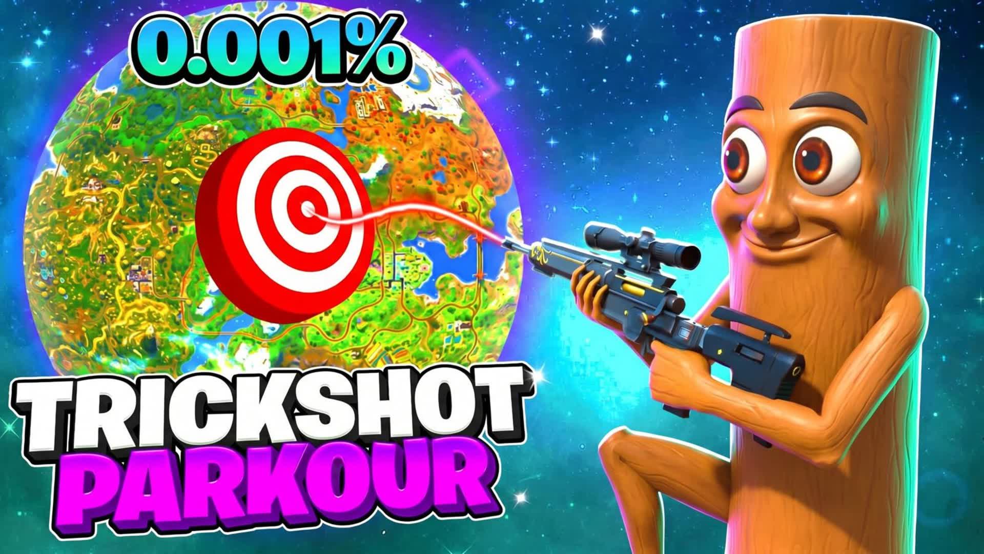 FINAL TRICKSHOT PARKOUR🎯(70 LEVELS) — Fortnite Creative map