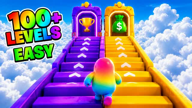 🌈EASY PARKOUR 100+ — Fortnite Creative map